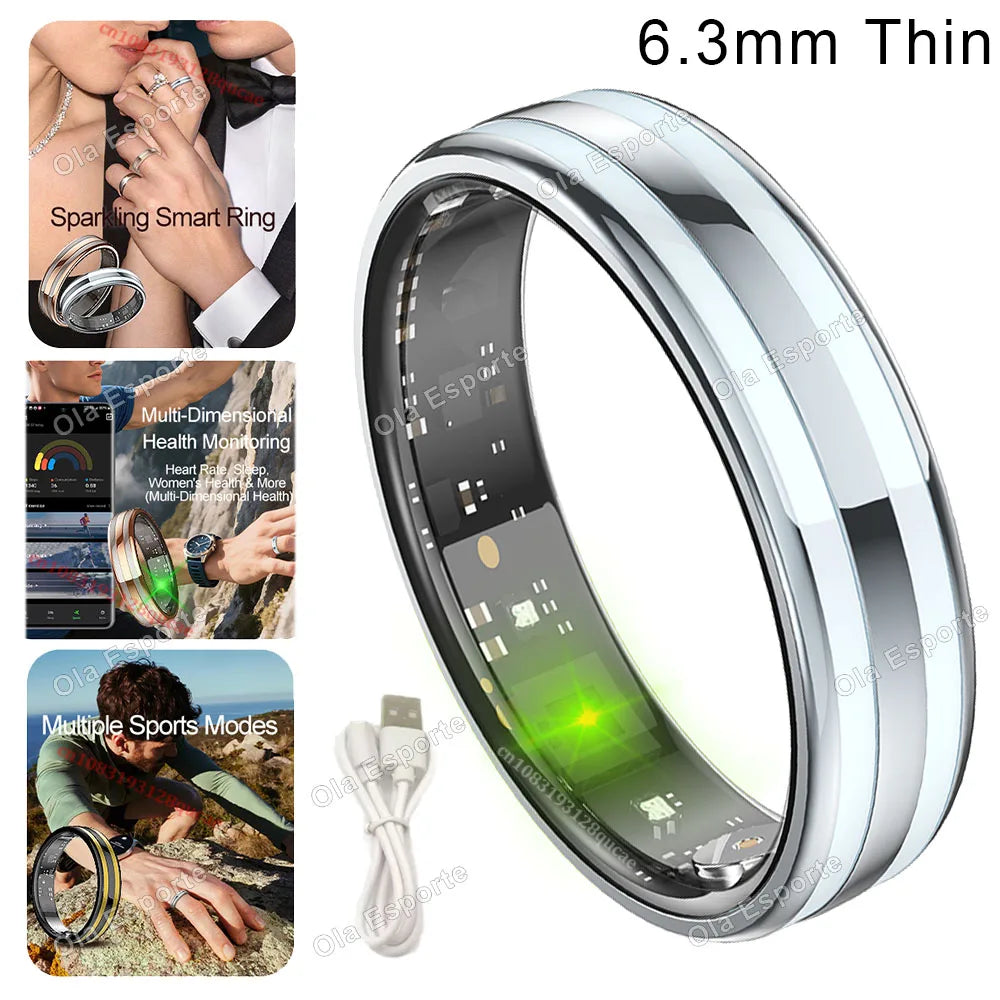 Smart Ring Fitness Tracker Heart Rate Sleep Monitor Waterproof for Android iOS