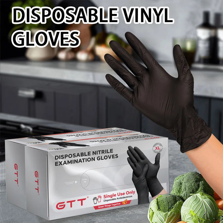 5 Mil Nitrile Disposable Gloves Powder Free Latex Free Cleaning Food Handling Gloves