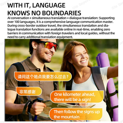 AI Smart Glasses HD Camera Bluetooth Calls Music WiFi Recording Glasses