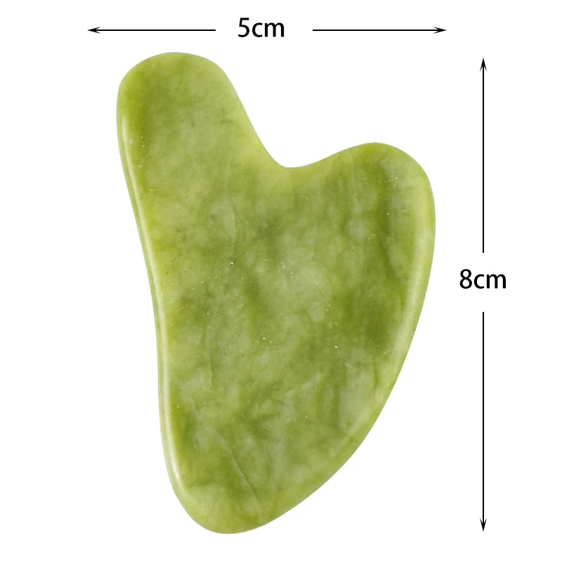 Natural Jade Gua Sha Facial Massage Tool – Face & Neck Beauty Scraping Stone, Manual Skin Care Tool