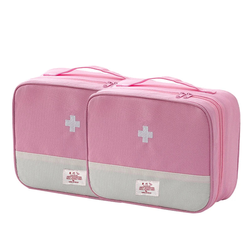 Portable Travel Medicine Storage Bag First Aid Organizer Large Capacity Oxford Case