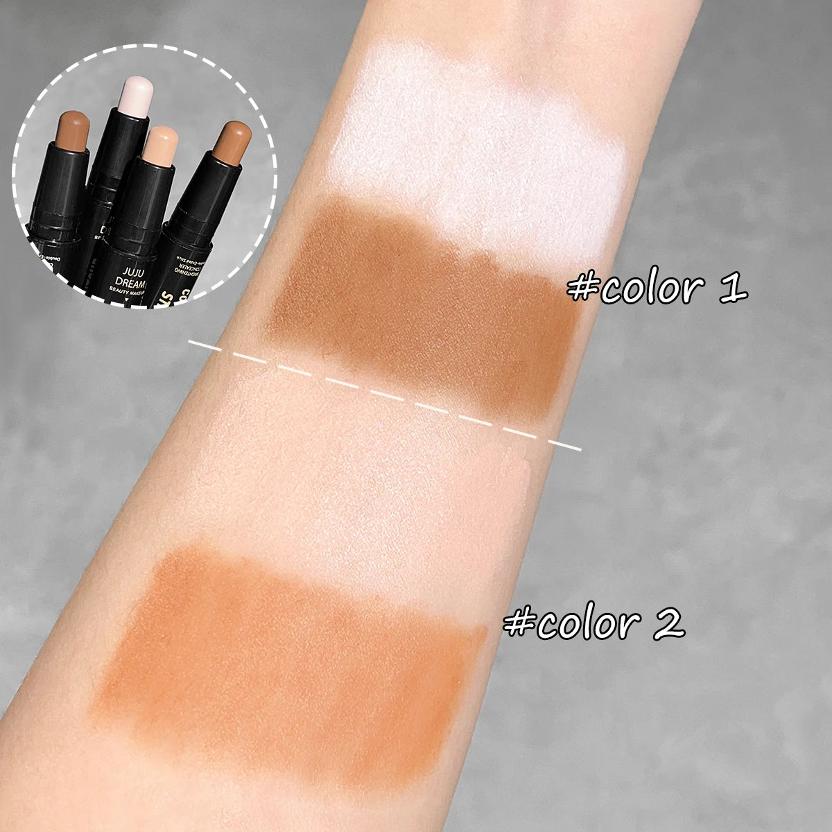 Double-Ended Contour & Highlighter Stick – 3D Face Shaping, Brightening, and Nose Shadow Makeup Stick