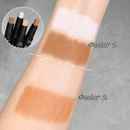 Double-Ended Contour & Highlighter Stick – 3D Face Shaping, Brightening, and Nose Shadow Makeup Stick