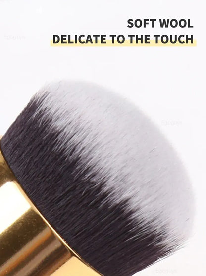 Mushroom Foundation Brush – Large & Small Makeup Brush Set | Soft Synthetic Bristles | For Foundation, BB Cream & Liquid Makeup