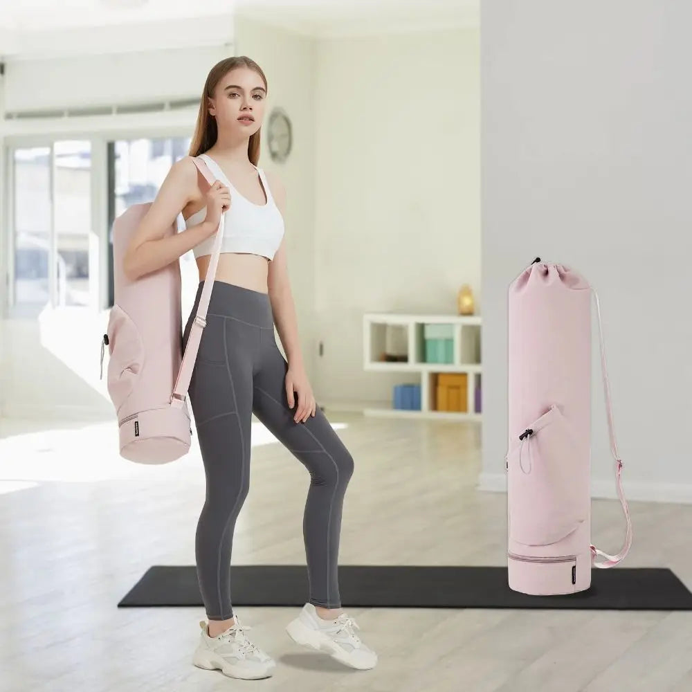 Yoga Mat Backpack – Large Capacity Waterproof Sports Bag with Adjustable Straps, Breathable Gym Yoga Carrier (Unisex)