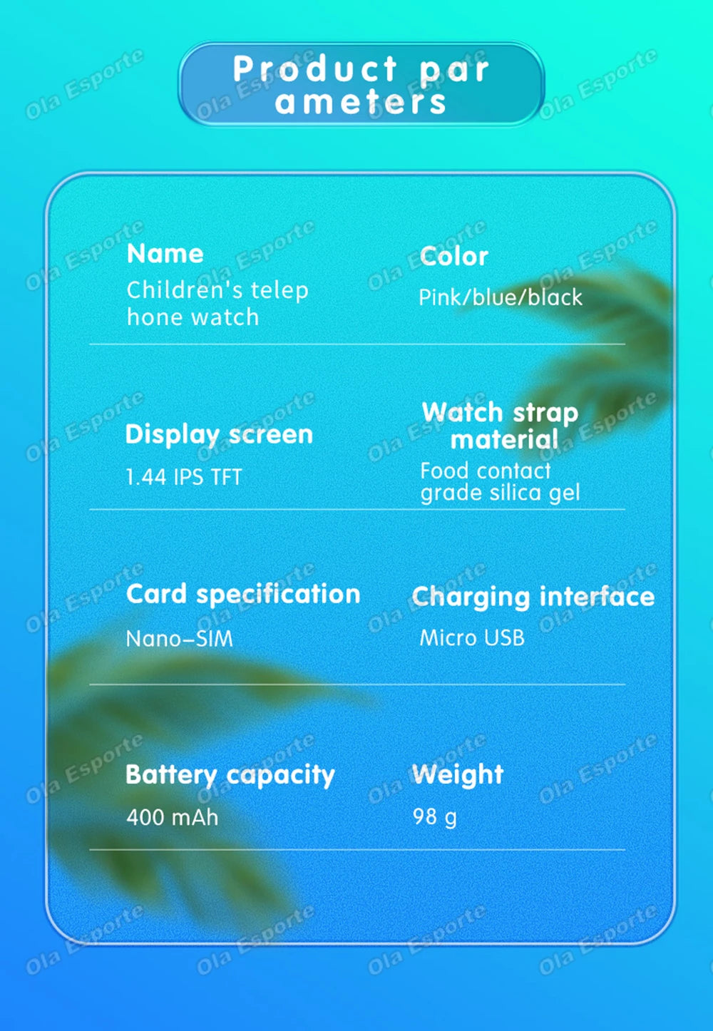 Kids 4G Smart Watch SIM Card Phone SOS Call Camera GPS Touch Screen Watch