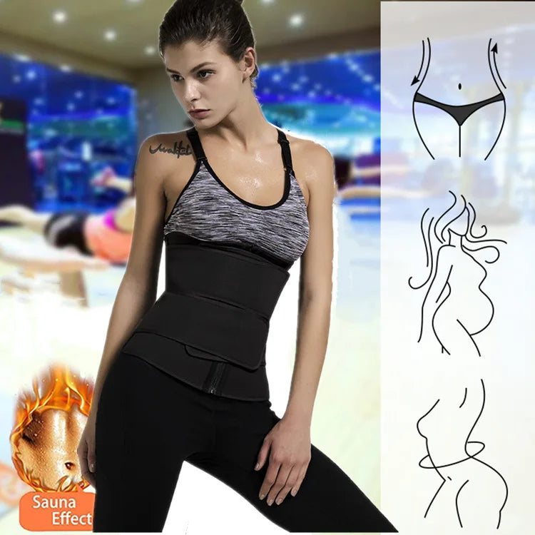 Waist Trainer Slimming Belt – Body Shaper Sport Girdle Sweat Trimmer Cincher for Fitness & Workout