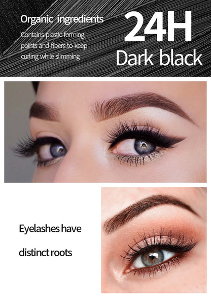 ANQINA 4D Waterproof Mascara & Liquid Eyeliner Set – Long-Lasting Curling Eye Makeup (Full Size)