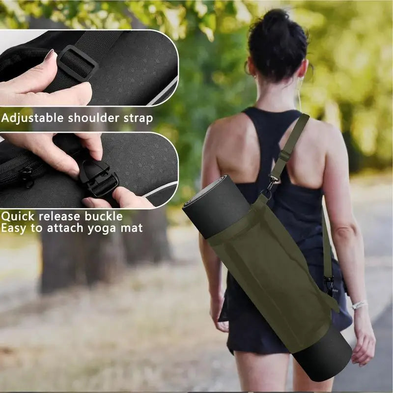 Portable Yoga Mat Carry Bag with Adjustable Shoulder Strap