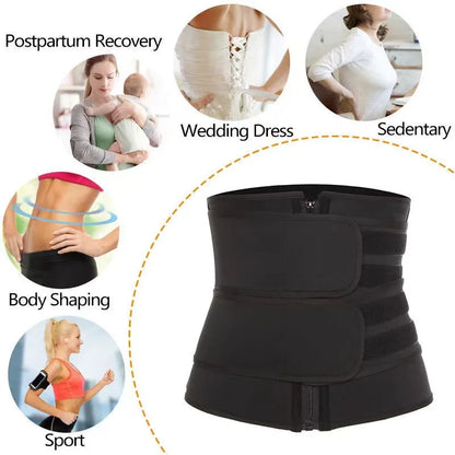 Waist Trainer Slimming Belt – Body Shaper Sport Girdle Sweat Trimmer Cincher for Fitness & Workout