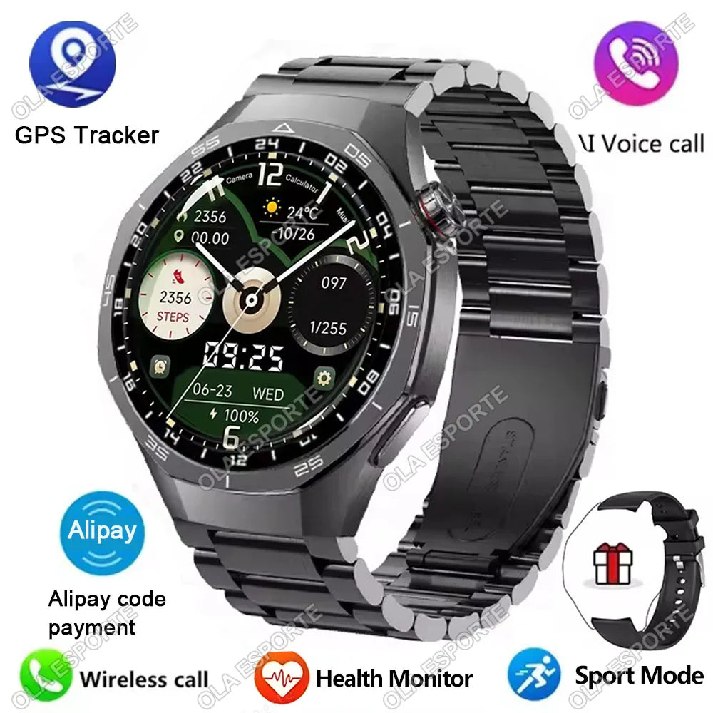 Smart Watch GPS NFC Bluetooth Call 1.52" HD Fitness Tracker Android iPhone