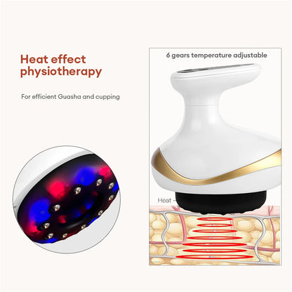 Electric EMS Body Massager with LCD Display – Cupping, Gua Sha & Vacuum Massage Device with Infrared Heating