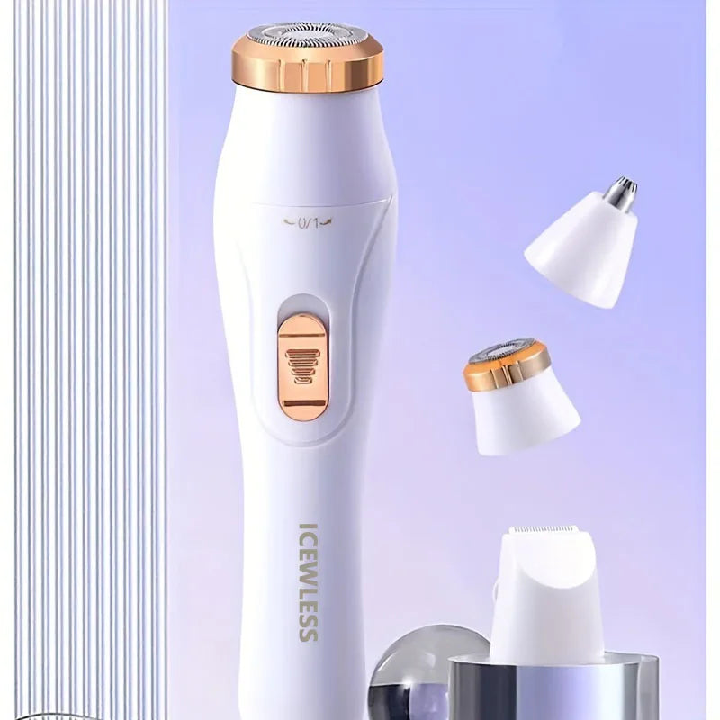 Electric Hair Trimmer for Women – Waterproof, Painless Razor for Bikini, Arms, Legs, and Face Hair Removal