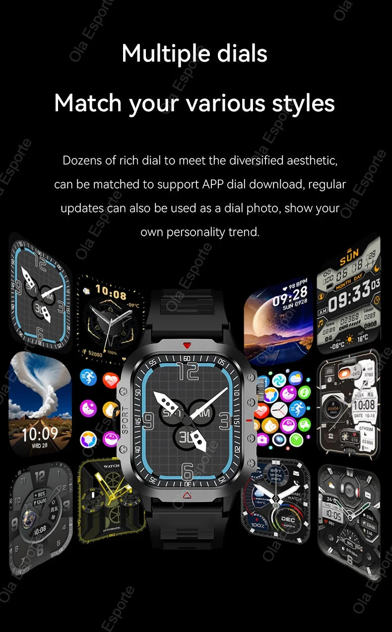 Men’s Smart Watch Bluetooth Call – LED Touch Screen Fitness Tracker with Multi-Sport Modes, Smart Notifications (Android & iOS)