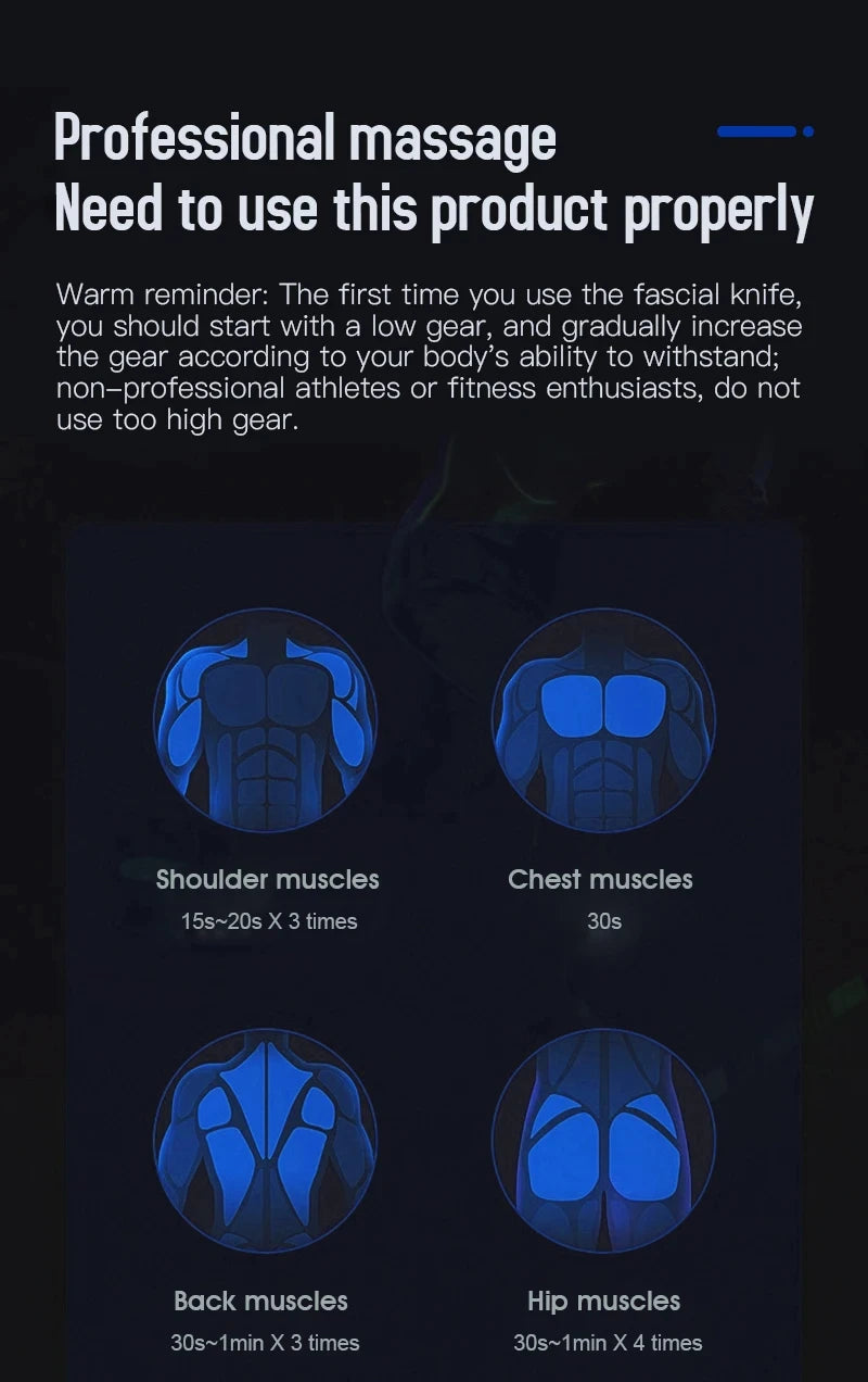 Electric Fascia Massage Blade – Vibrating Muscle Relaxation & Body Contouring Tool for Deep Tissue Therapy