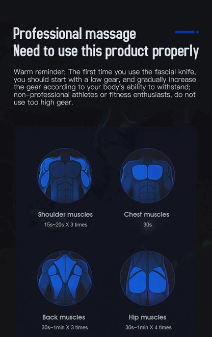 Electric Fascia Massage Blade – Vibrating Muscle Relaxation & Body Contouring Tool for Deep Tissue Therapy