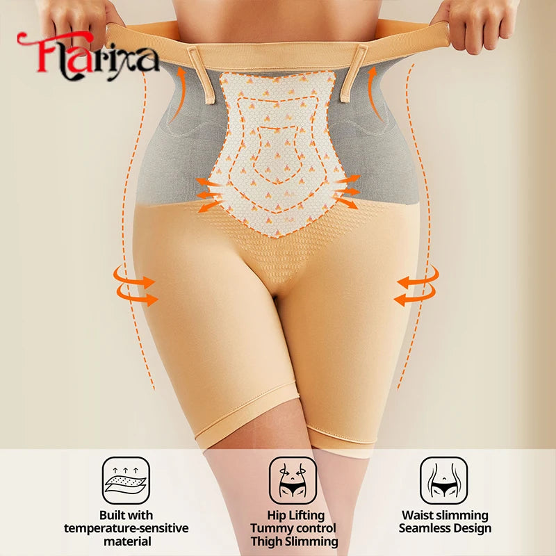 Women’s Thermal Shapewear Shorts High Waist Seamless Tummy Control Body Shaper Underwear