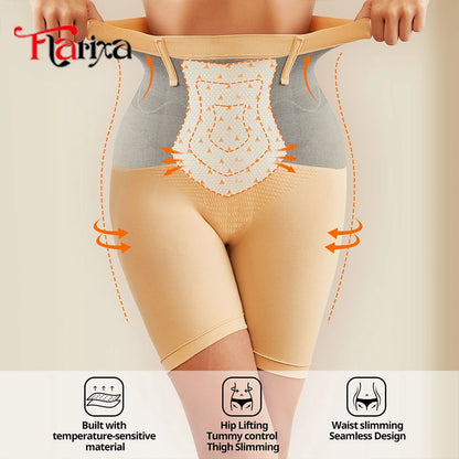 Women’s Thermal Shapewear Shorts High Waist Seamless Tummy Control Body Shaper Underwear