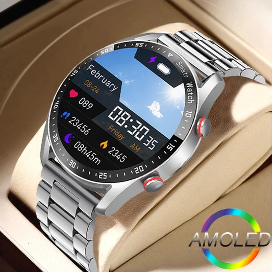 Men’s Bluetooth Smart Watch | Fitness & Activity Tracker | Call & Message Alerts | Waterproof Sports Smartwatch with Box