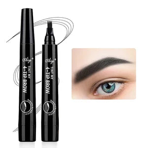 4 Tip Eyebrow Pencil Waterproof Long Lasting Micro Fork Brow Pen Natural Look