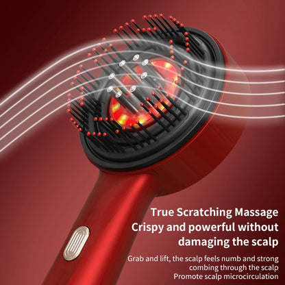 Electric Microcurrent Massage Comb – 660nm Red Light Hair Growth & Scalp Massager for Hair Care, Relaxation & Blood Circulation