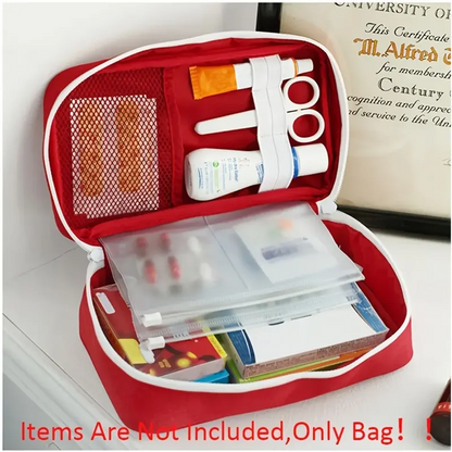 Portable First Aid Kit Bag Emergency Medical Storage Organizer Travel Survival Pouch