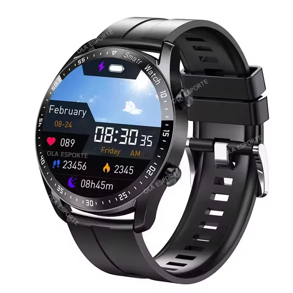 Men’s Bluetooth Call Smart Watch with GPS – AMOLED Full Screen Fitness Tracker for iOS & Android