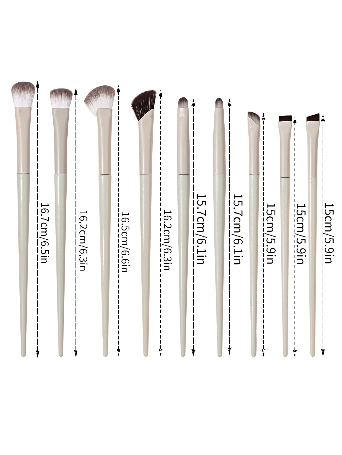 9PCS Professional Eye Makeup Brush Set Ultra Thin Eyeliner Nose Contour Smudge Nylon Brushes K