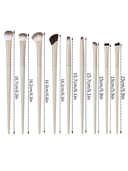 9PCS Professional Eye Makeup Brush Set Ultra Thin Eyeliner Nose Contour Smudge Nylon Brushes K