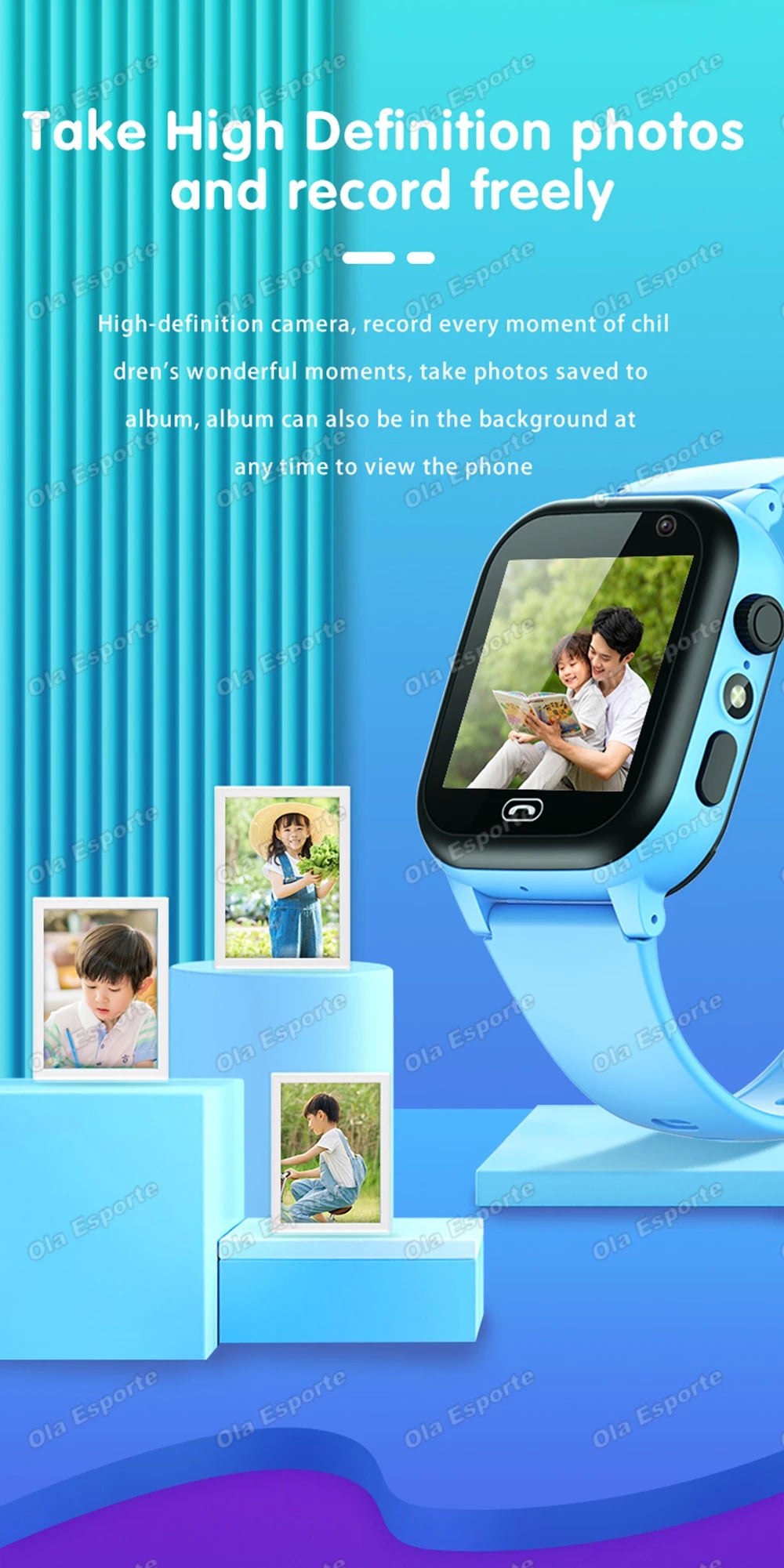 Kids 4G Smart Watch SIM Card Phone SOS Call Camera GPS Touch Screen Watch
