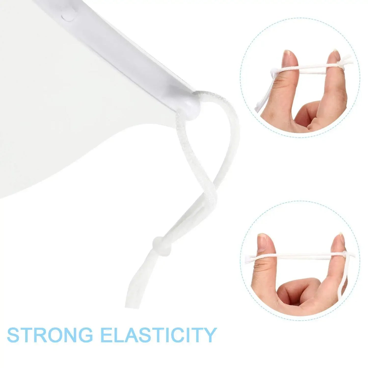 5-Pack Reusable Transparent Anti-Fog Face Shields – Plastic Mouth Covers for Restaurant, School, Salon, Beauty, or Tattoo Use