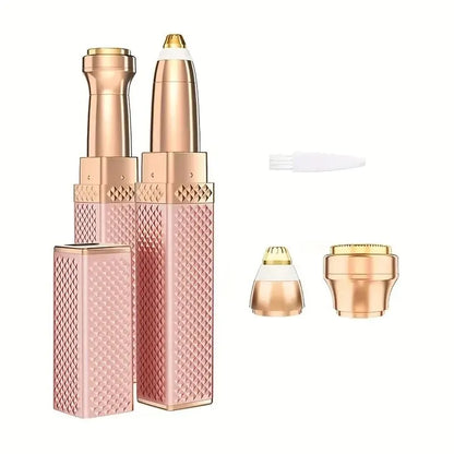 1PC Rechargeable 2-in-1 Eyebrow Razor & Facial Hair Shaver with LED Light – Painless Peach Fuzz, Eyebrow, Lip & Facial Hair Remover
