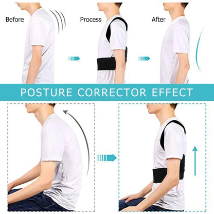 Adjustable Back Posture Corrector Brace Shoulder Support Belt Spine Trainer