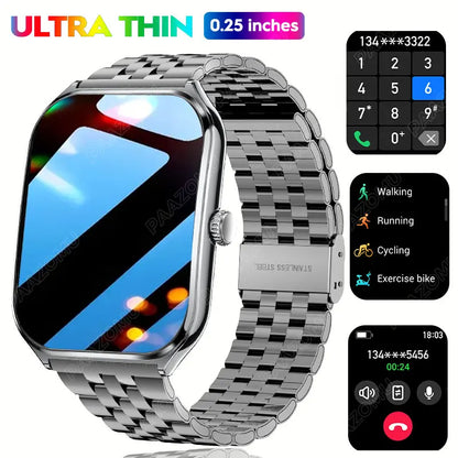 Smart Watch 1.96" AMOLED Bluetooth Call Fitness Tracker IP68 for Android iOS