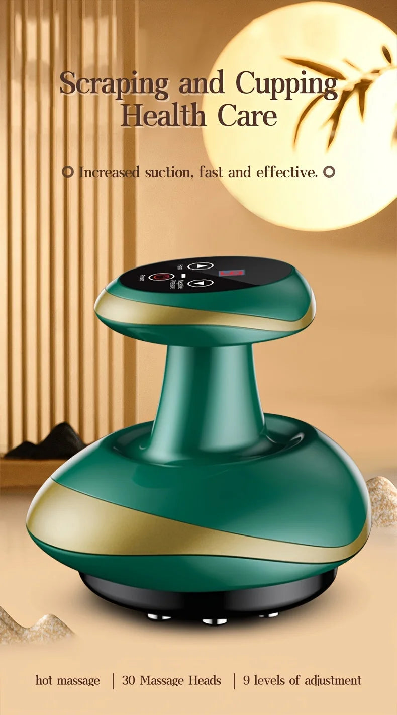 Electric Meridian Massage Brush Body Cupping Scraping Massager for Back & Abdomen
