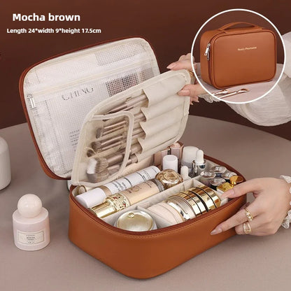New Women’s Luxury Makeup Bag – Large-Capacity Portable Cosmetic & Toiletry Travel Organizer