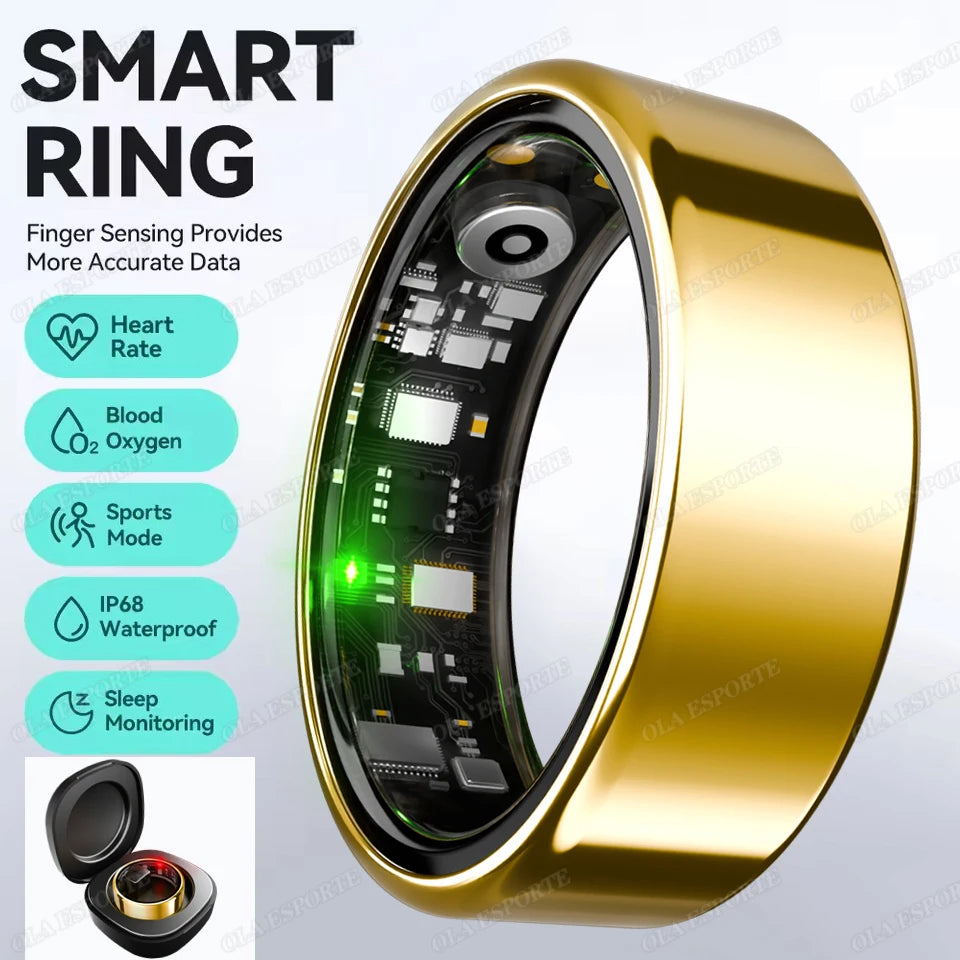 R12 Smart Ring Fitness Tracker Heart Rate Sleep Monitor 5ATM Waterproof