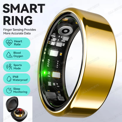R12 Smart Ring Fitness Tracker Heart Rate Sleep Monitor 5ATM Waterproof