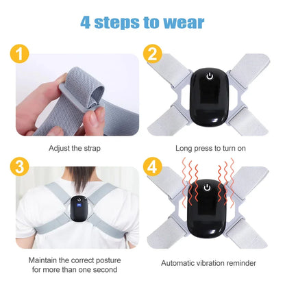 Smart Posture Corrector with Sensor – Invisible Back Support Belt & Hunchback Reminder for Adults and Kids