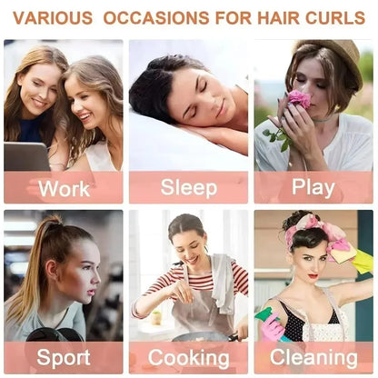 Heatless Curling Rod Headband – Soft Foam Hair Curlers for Sleeping, No-Heat Overnight Curls Hair Styling Tool