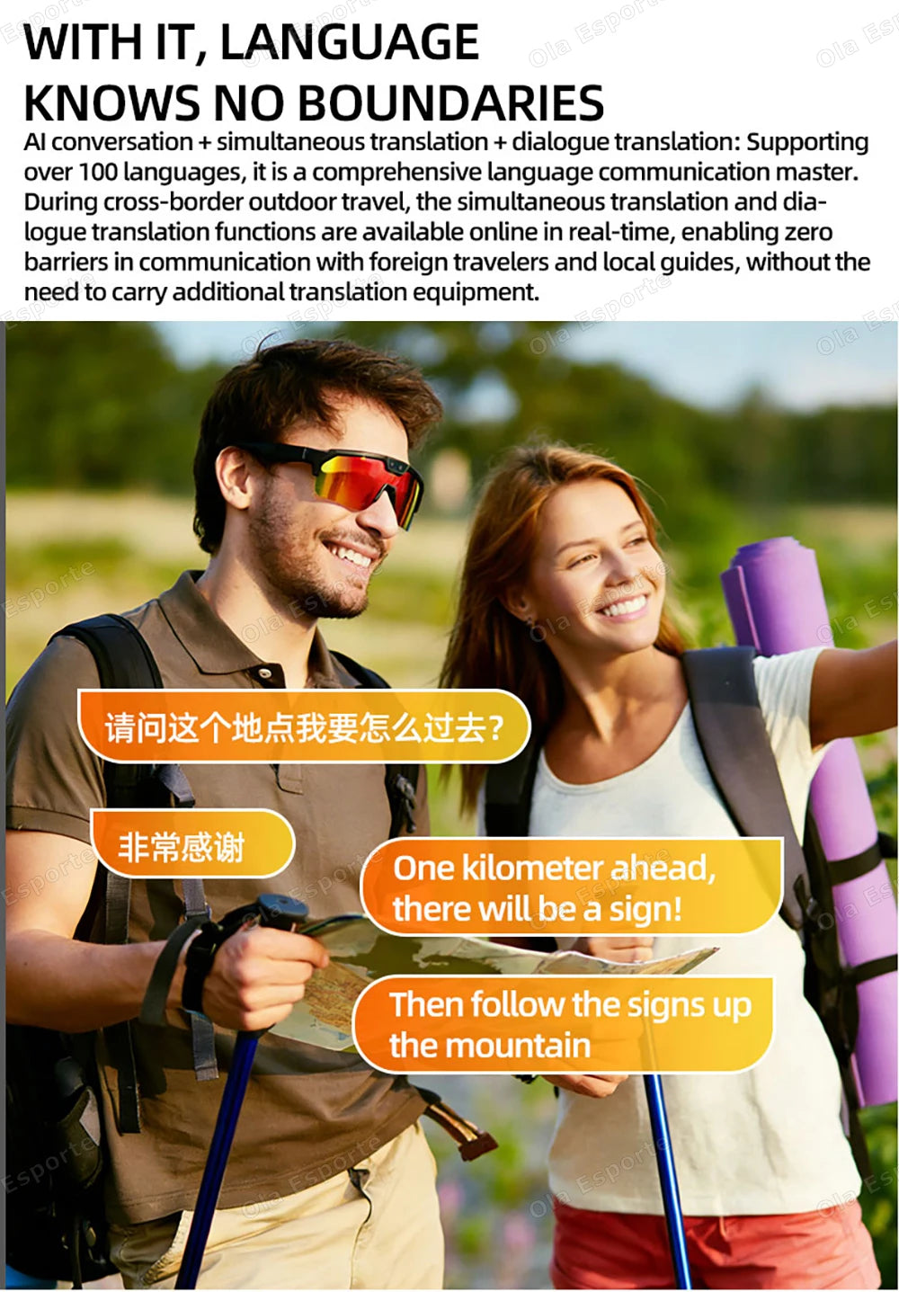 AI Smart Glasses HD Camera Bluetooth Calls Music WiFi Recording Glasses