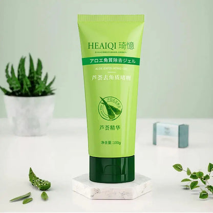 Aloe Vera Face Exfoliating Gel Scrub – Gentle Facial Cleanser, Removes Impurities, Moisturizes & Helps Reduce Pores – 30g / 100g