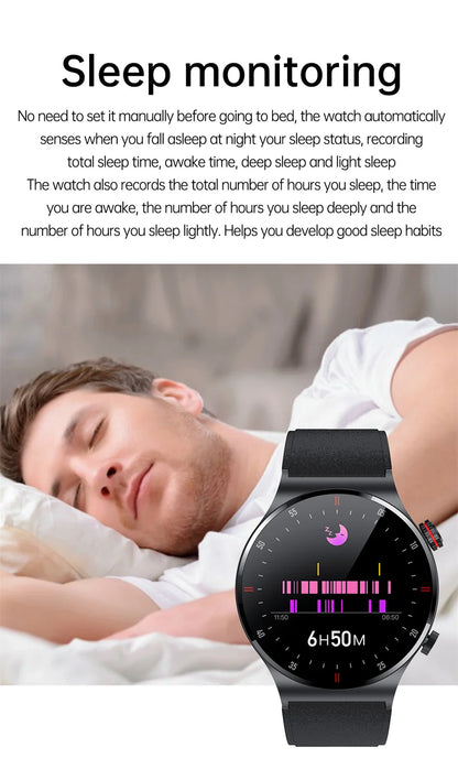 Men’s Bluetooth Call Smart Watch with GPS – AMOLED Full Screen Fitness Tracker for iOS & Android