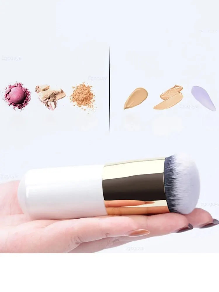 Mushroom Foundation Brush – Large & Small Makeup Brush Set | Soft Synthetic Bristles | For Foundation, BB Cream & Liquid Makeup
