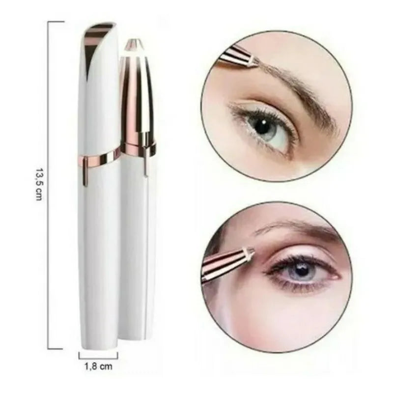 Rechargeable Electric Eyebrow & Facial Hair Trimmer – Portable USB Mini Shaver with LED Light