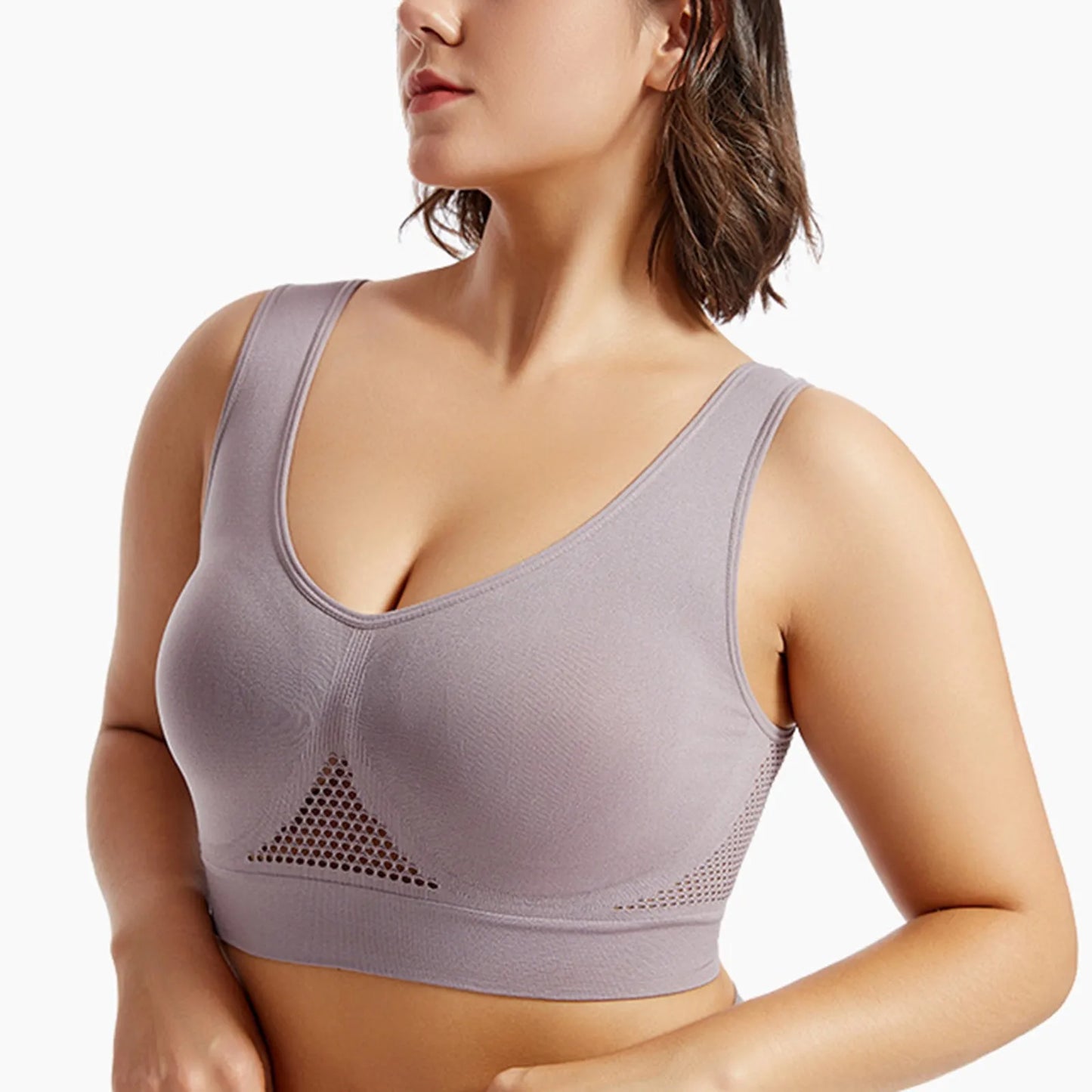 Women’s Sports Bra – Breathable Support Yoga & Running Bra, Soft Shock-Absorbing Fitness Top (No Underwire)