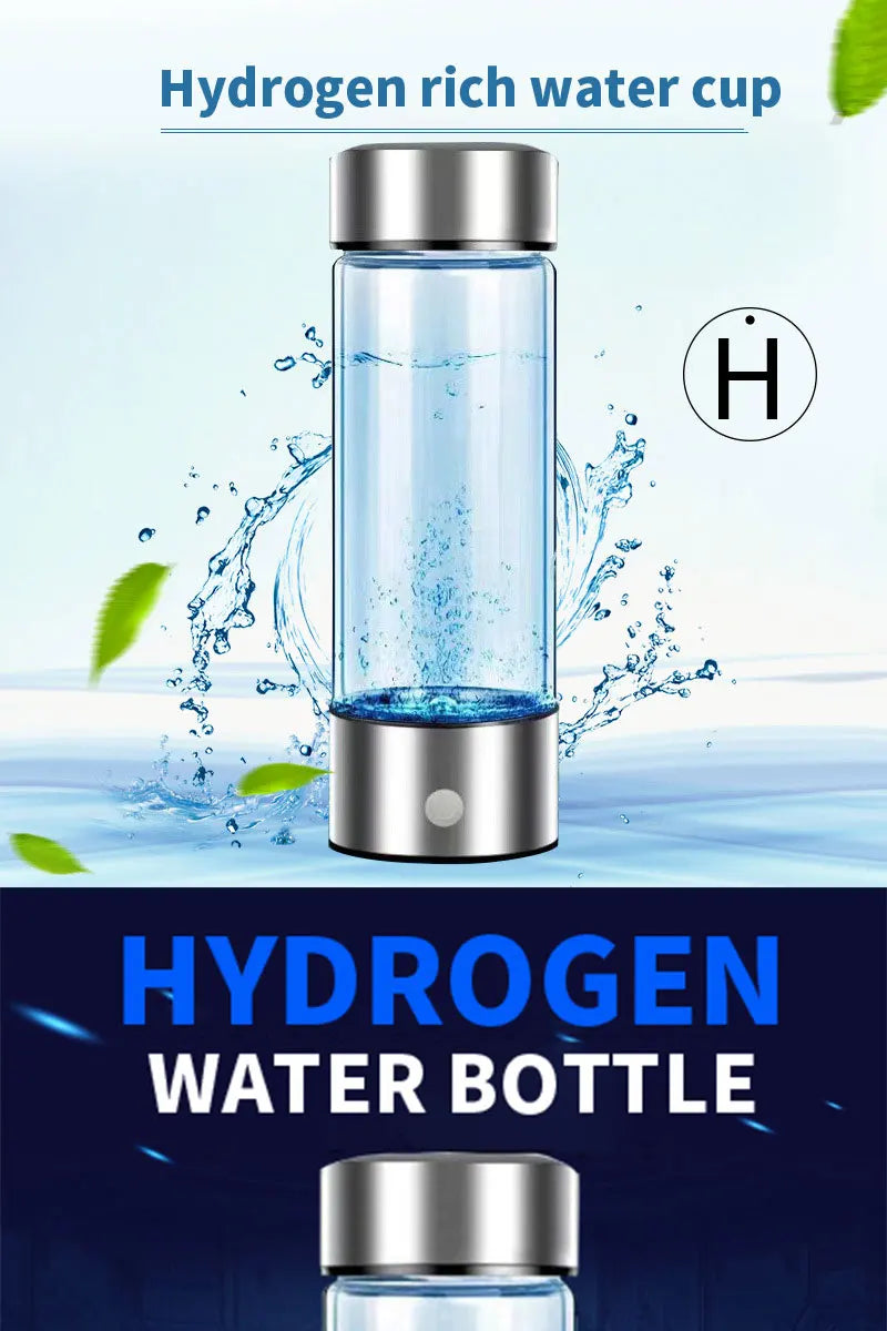Portable Electric Hydrogen Water Bottle – Titanium Filter, USB Rechargeable, Hydrogen-Rich for Health & Wellness