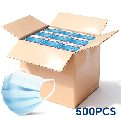 KN95-Style Disposable Face Masks 100–500 PCS Breathable Anti-Dust Earloop Protective Masks Adult