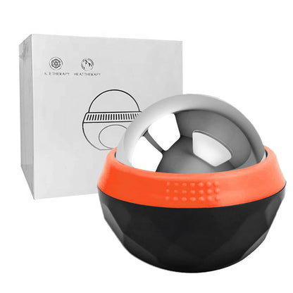 Hot & Cold Stainless Steel Massage Roller Ball – Body & Face Ice Roller for Muscle Massage