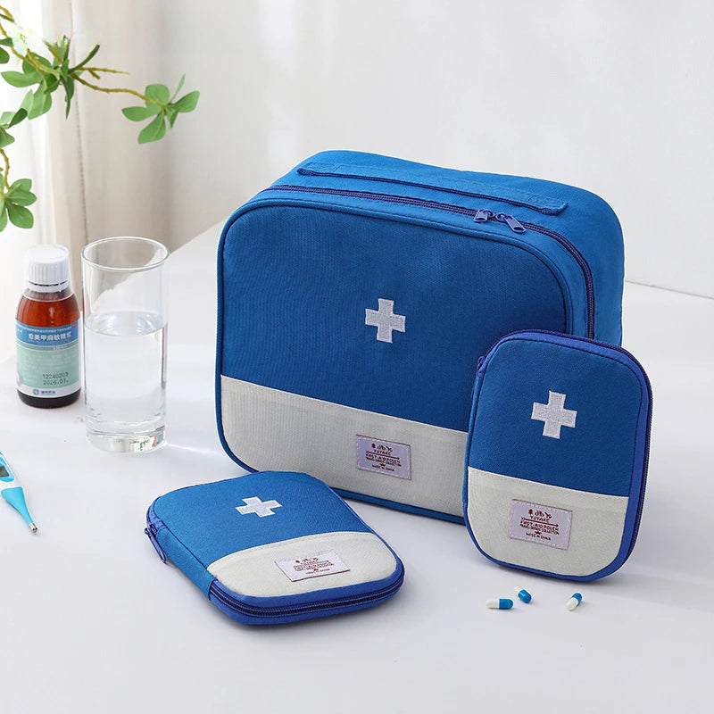 Portable Travel Medicine Storage Bag First Aid Organizer Large Capacity Oxford Case